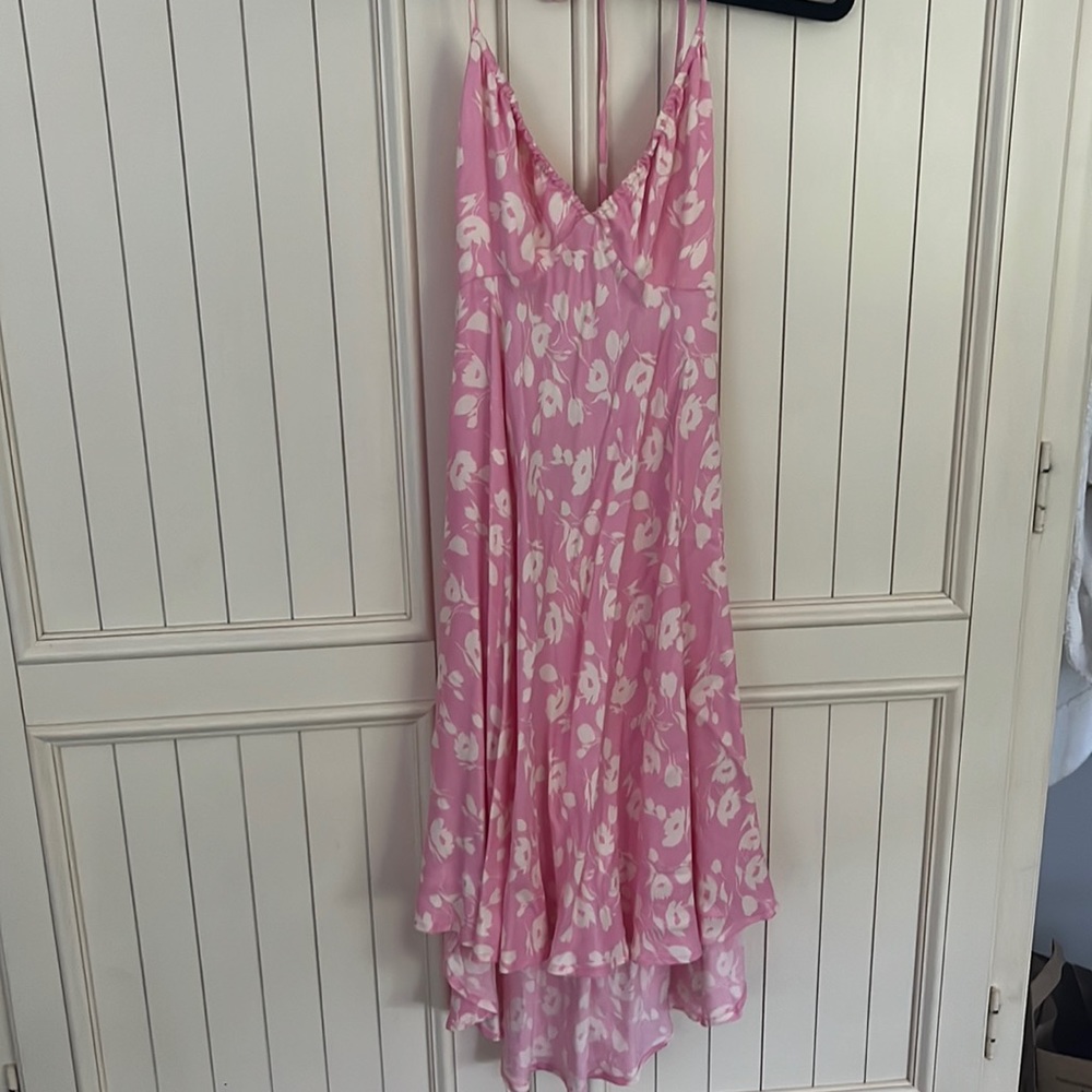 Zara silk halter dress